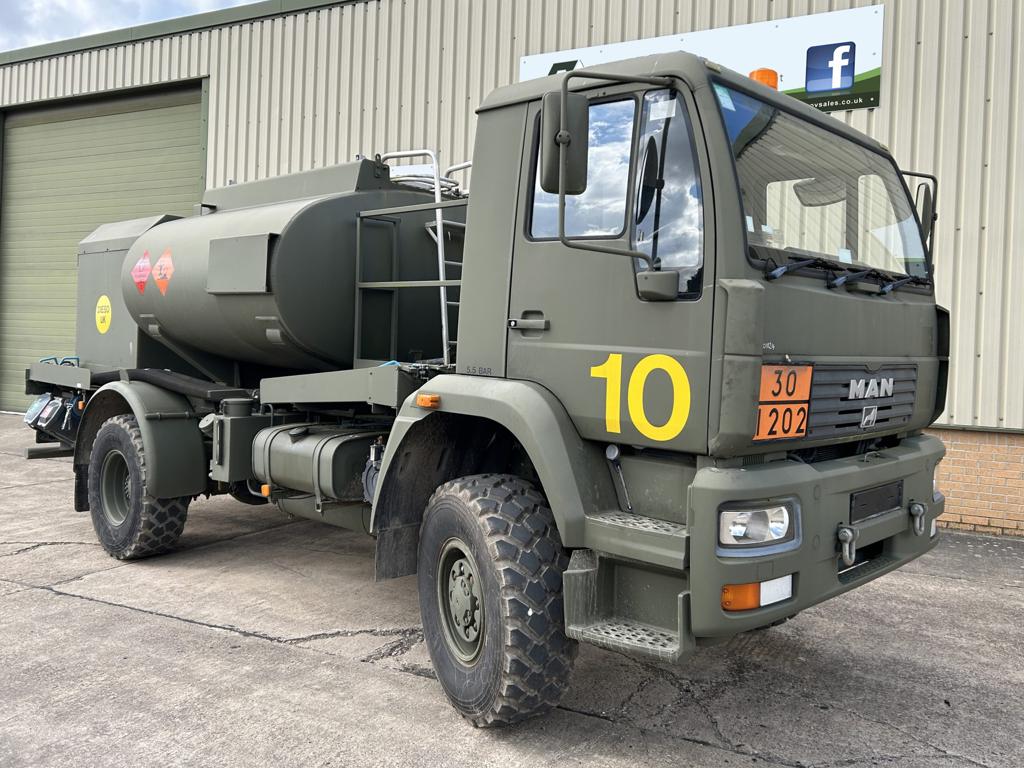military vehicles for sale - MAN LE14.220 4x4 5,000 Litre Aviation Fuel Delivery Tanker